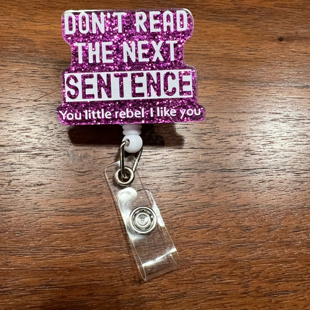 Funny Rebel Glitter Badge Reel
